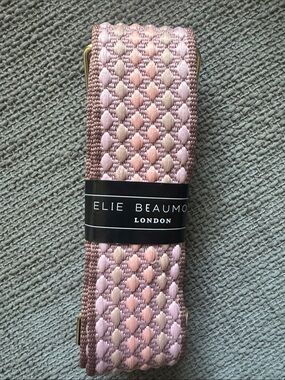 Elie Beaumont London Pink Woven Crossbody Strap